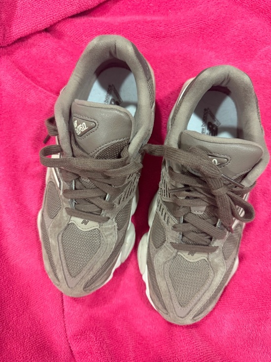 New Balance Shoes - New Balance Taupe Brown Suede & Mesh Walking Sneakers